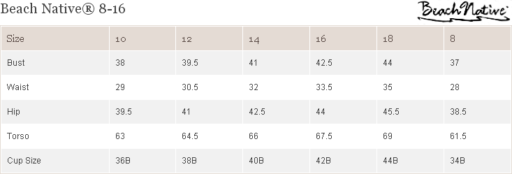 Maxine Of Hollywood Size Chart