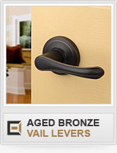 Door Hardware - Aged Bronze - Vail Levers