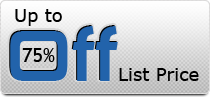 Up to 75 Percent Off List Price