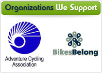 Organizations We Support include Adventure Cycling Association and Bikes Belong