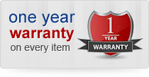 One year warranty on every item