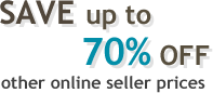 Save up to 70 percent off other online seller prices