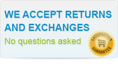 We accept returns and exchanges no questions asked