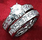 Sterling Silver CZ Wedding Sets