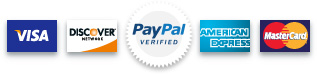 We Accept PayPal and Major Credit Cards